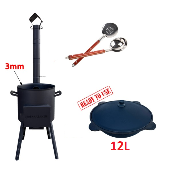 Ahi-pliit 3mm + Usbeki malmist pada 12l + shumovka 47cm + puidust 47cm